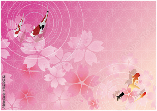 春　桜　花びら　背景
