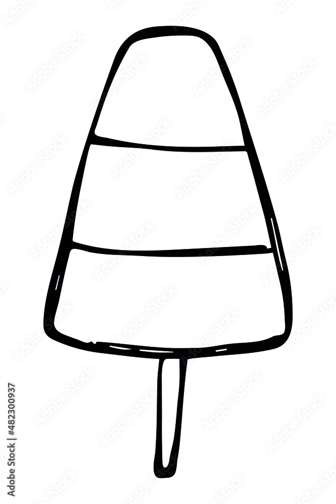 Vector hand drawn ice cream isolated on white backgrounds. Cute dessert illustration. For print, web, design, decor, logo. Vector hand drawn ice cream isolated on white backgrounds. Cute dessert illustration. For print, web, design, decor, logo.