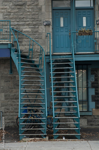 stairways in old Montreal Canada