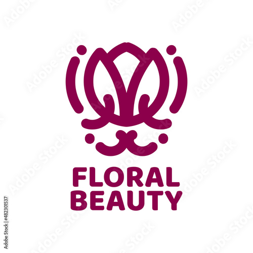 floral flower beauty nature logo concept design illustration