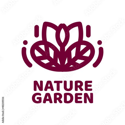 flora flower nature garden logo concept design illustration