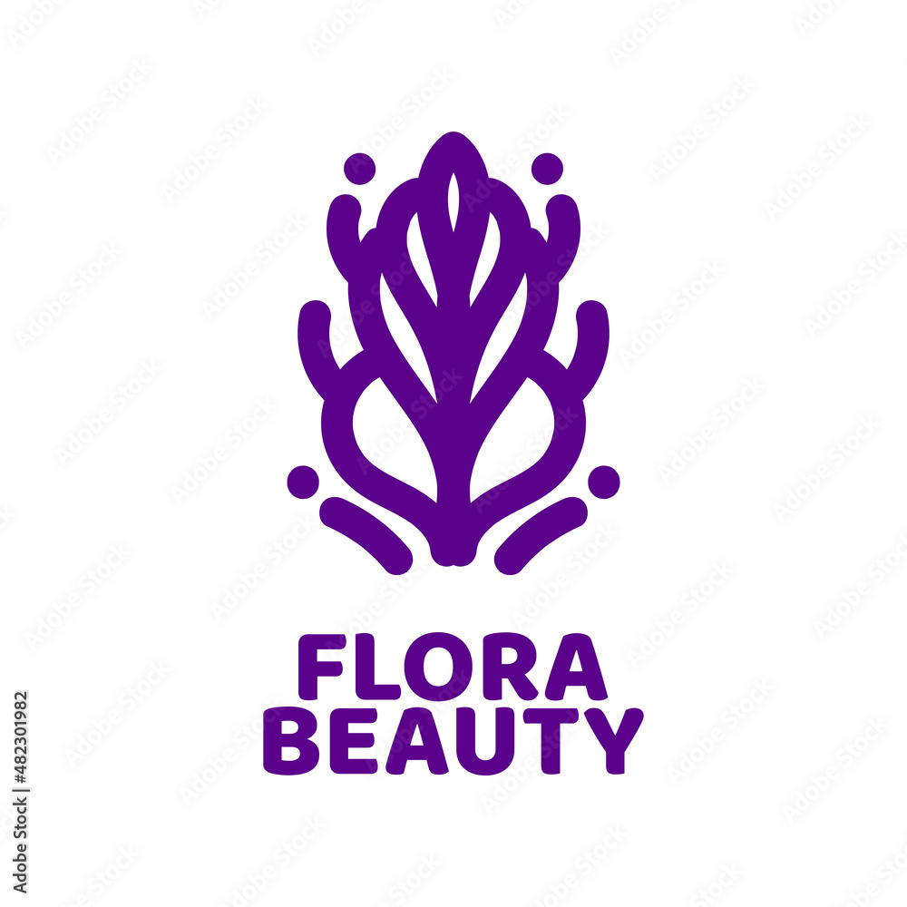 Obraz premium flora beauty nature logo concept design illustration