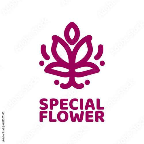 special flower nature logo concept design illustration