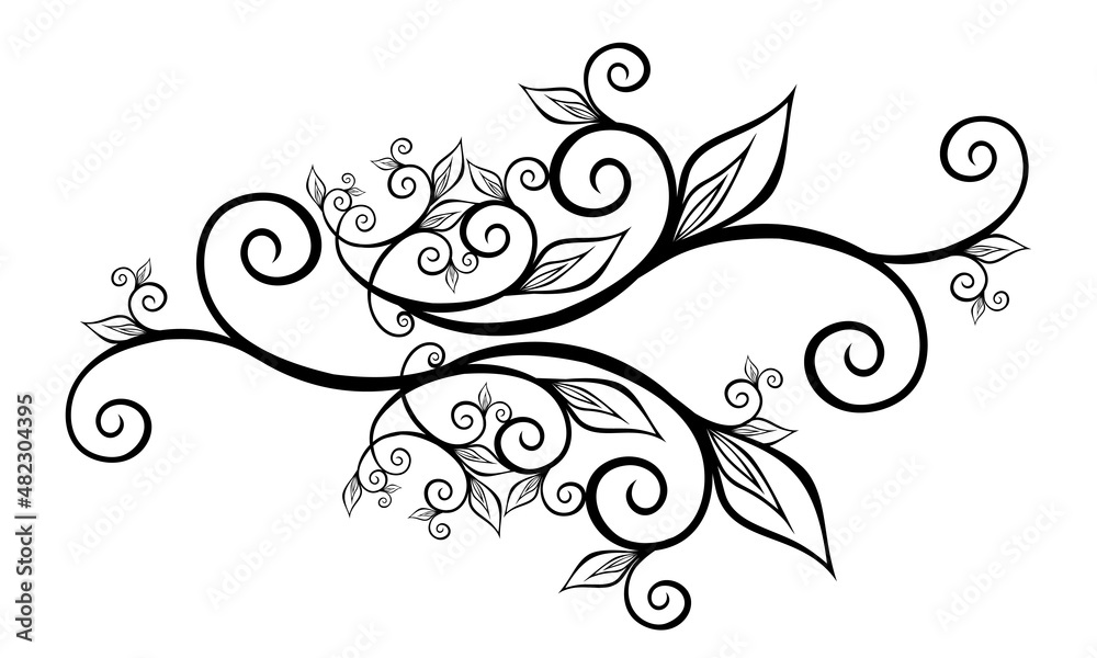 Floral ornament vector - Ornamental design element Floral ornament vector - Ornamental design element