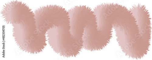 vector isolated 3D fur simple shape 3D spiral vector isolated  with gradient