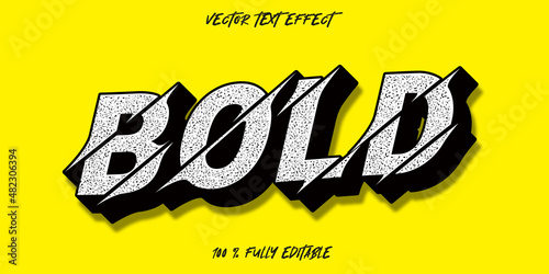 BLACK AND WHITE BOLD TEXT EFFECT