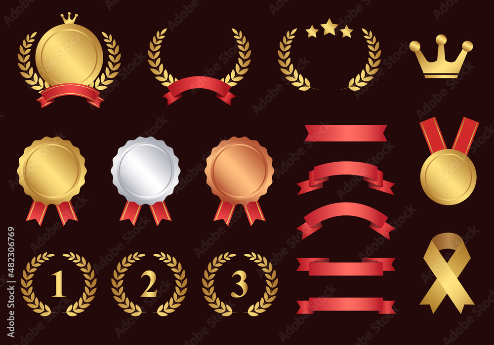受賞のベクターイラスト Silver Bronze シンボル 表彰 Stock Vector Adobe Stock