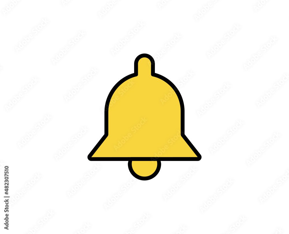 Bell line icon. High quality outline symbol for web design or mobile app. Thin line sign for design logo. Color outline pictogram on white background Bell line icon. High quality outline symbol for web design or mobile app. Thin line sign for design logo. Color outline pictogram on white background