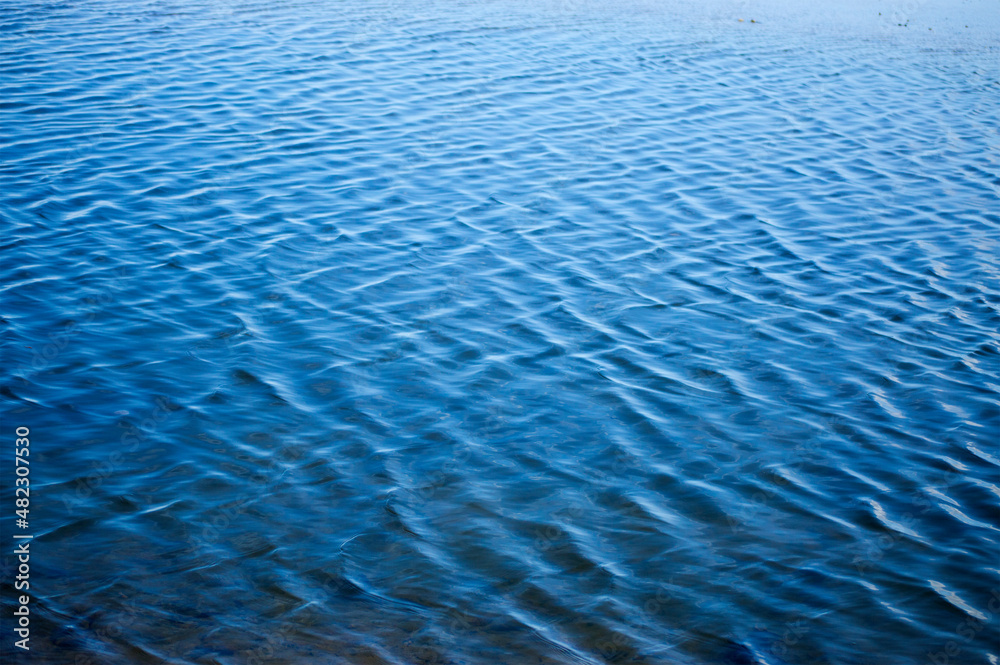 blue beach water surface