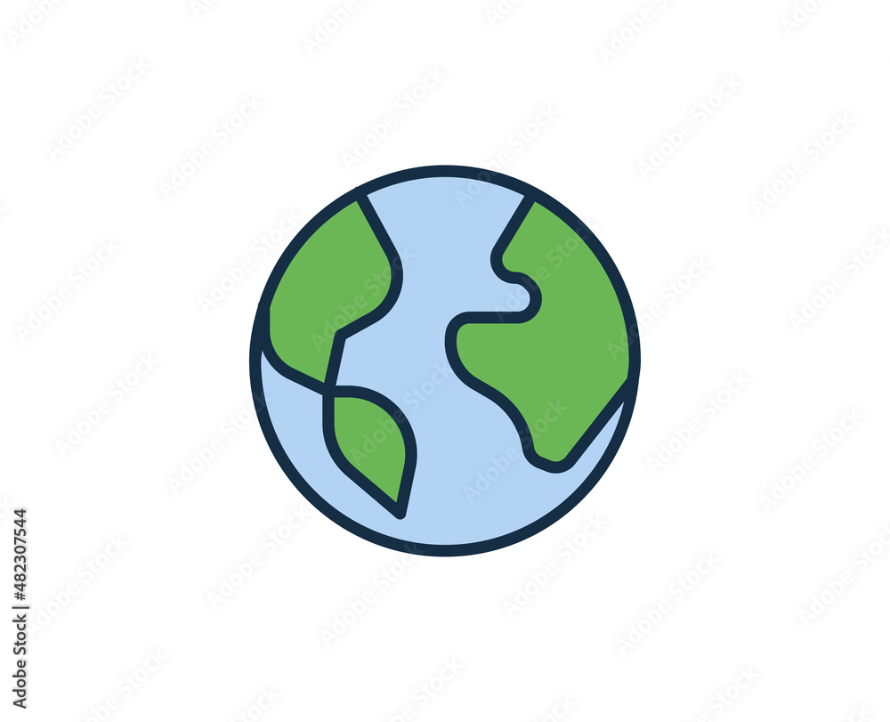 Line globe icon isolated on white background. Outline symbol for website design, mobile application, ui. Electronics pictogram. Vector illustration, editorial stroсk. Line globe icon isolated on white background. Outline symbol for website design, mobile application, ui. Electronics pictogram. Vector illustration, editorial stroсk.