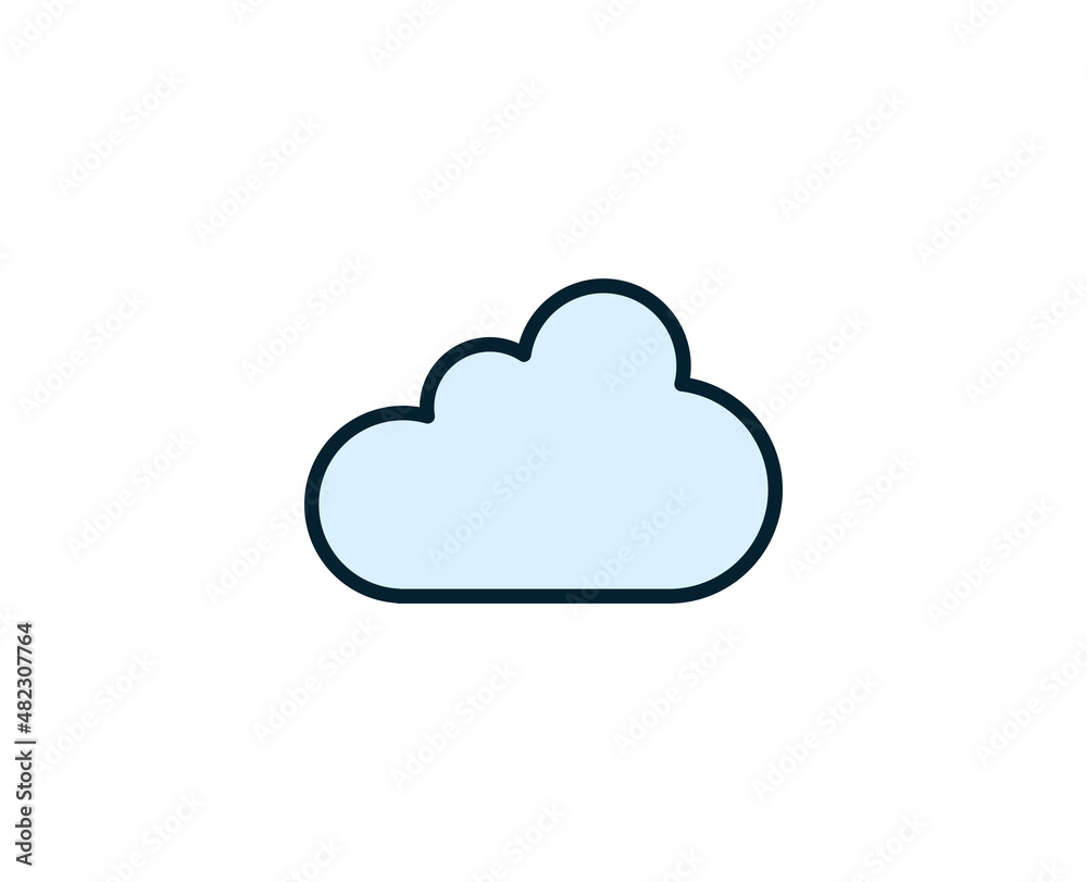 Cloud premium line icon. Simple high quality pictogram. Modern outline style icons. Stroke vector illustration on a white background. Cloud premium line icon. Simple high quality pictogram. Modern outline style icons. Stroke vector illustration on a white background.