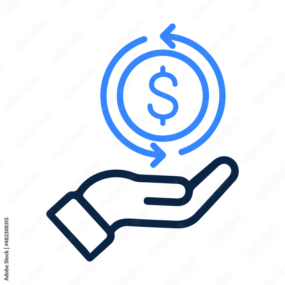 Dollar exchange or Currency icon Dollar exchange or Currency icon