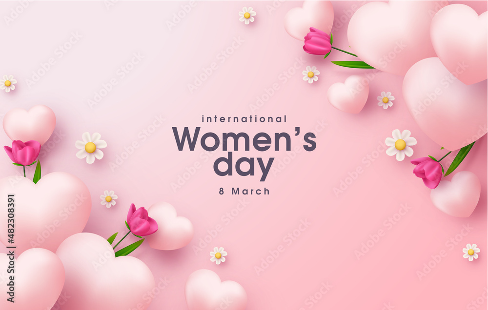 bright pink gradient background for womens day