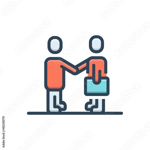 Color illustration icon for prospective