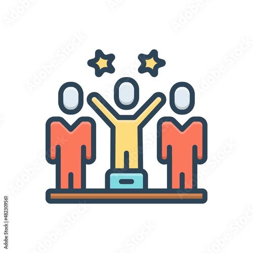 Color illustration icon for prominent