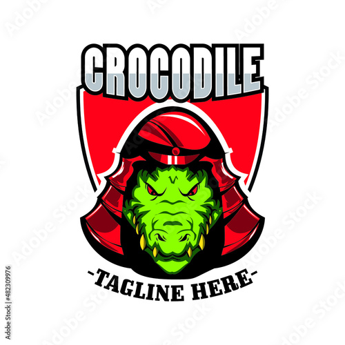 crocodile vector logo gaming ready eps 10 format