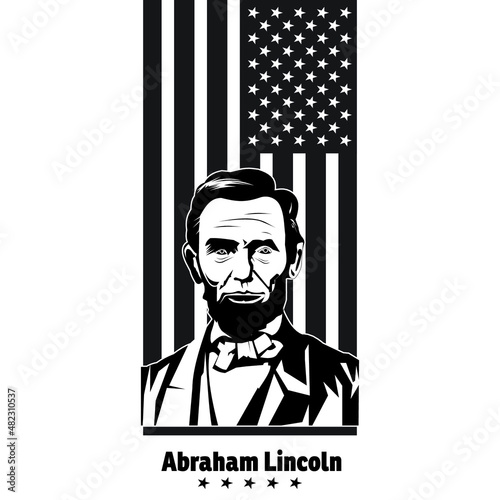 abraham lincoln black and white vector ready eps 10 format