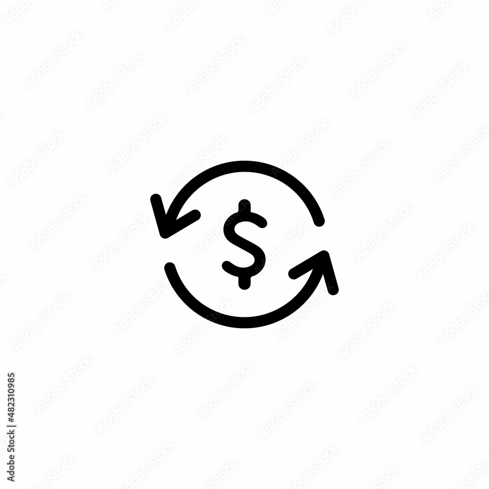 Dollar Exchange Icon Vector. Transaction Sign Symbol Dollar Exchange Icon Vector. Transaction Sign Symbol