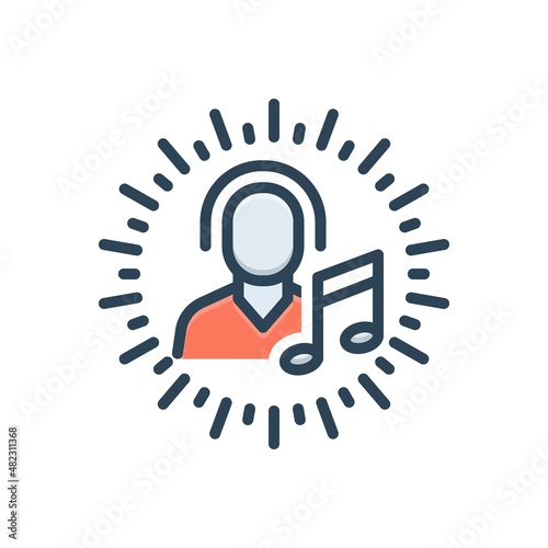 Color illustration icon for trance