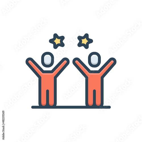 Color illustration icon for ultimately