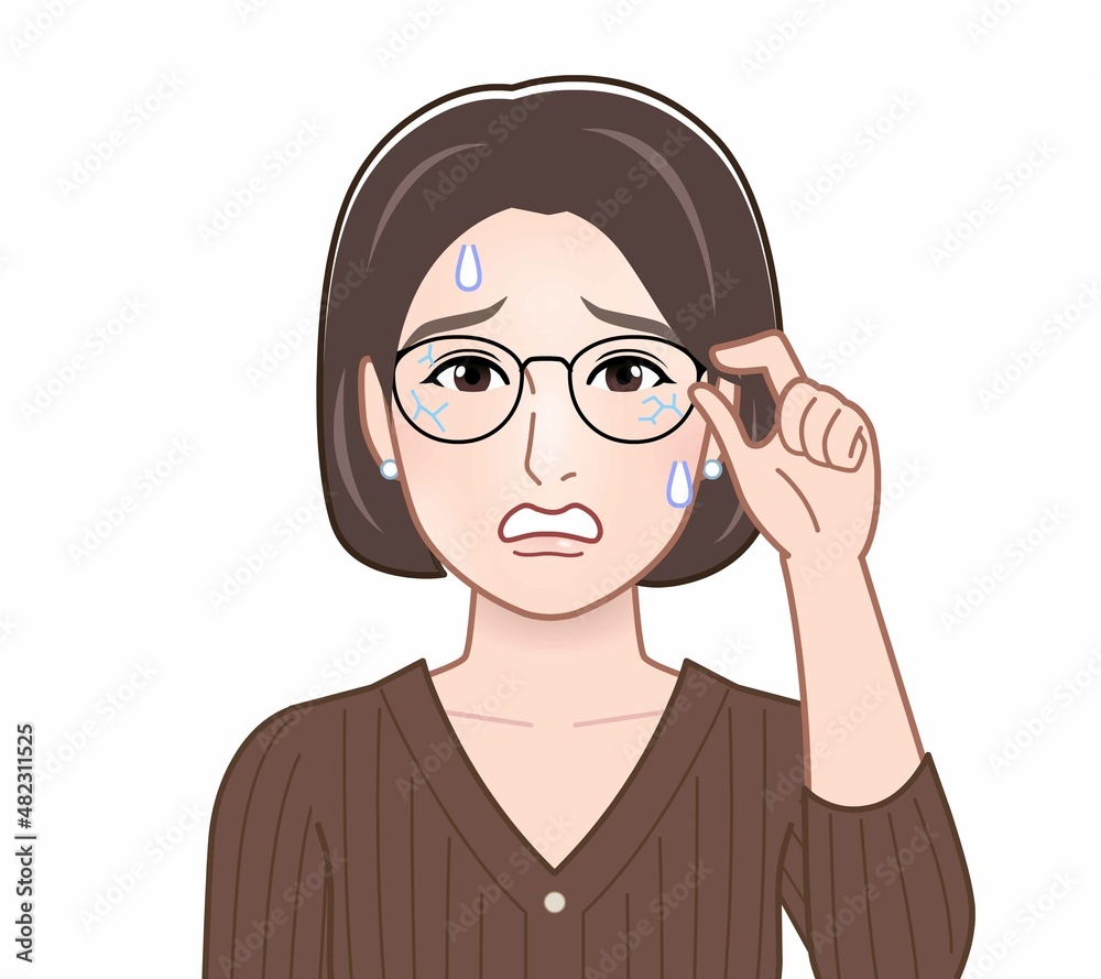 メガネが割れている人 メガネが割れている人