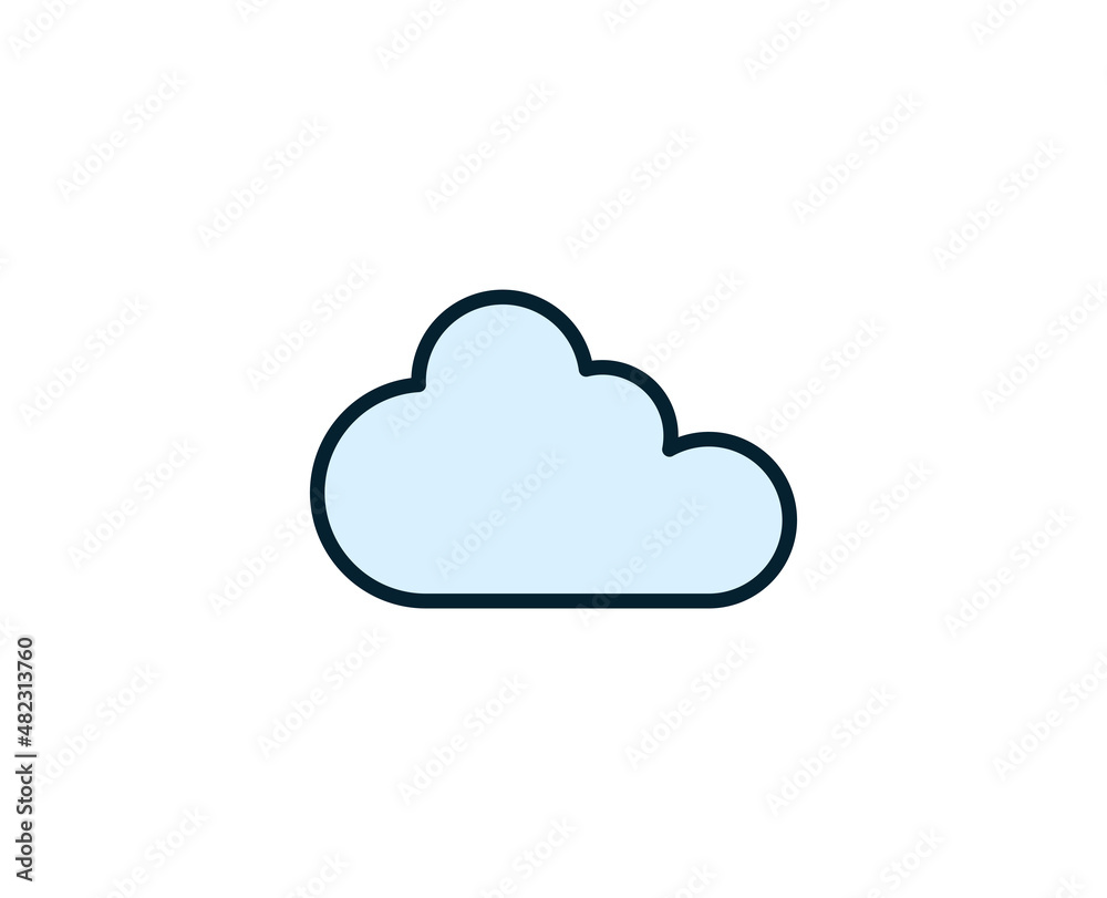 Cloud premium line icon. Simple high quality pictogram. Modern outline style icons. Stroke vector illustration on a white background. Cloud premium line icon. Simple high quality pictogram. Modern outline style icons. Stroke vector illustration on a white background.