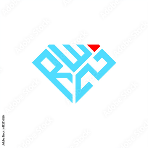 RWZ letter logo creative design. RWZ unique design photo