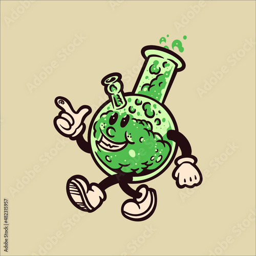 happy bong cartoon vector design