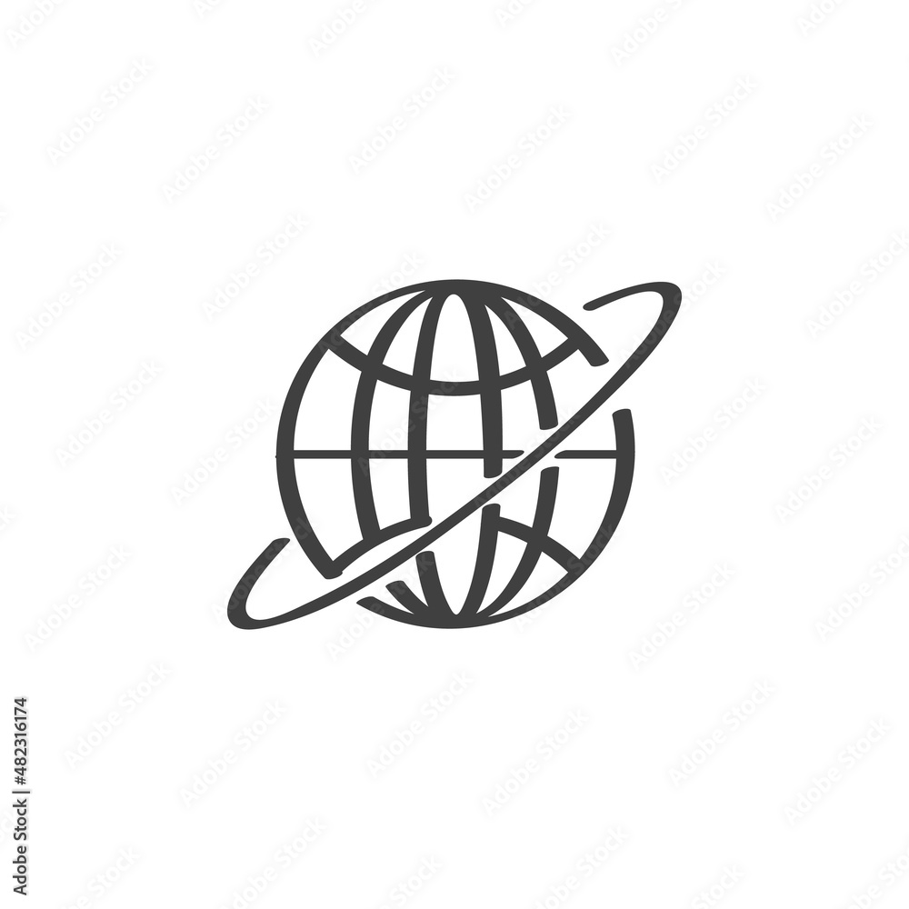 Worldwide travel line icon Worldwide travel line icon