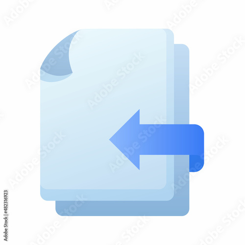 merge document file paper page merging single isolated icon with smooth style