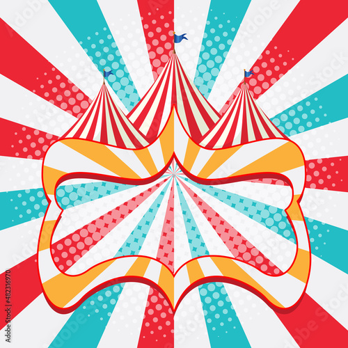 Empty Carnival Circus Banner