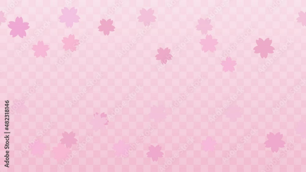 流れる桜のアニメーション ピンク背景 流れる桜のアニメーション ピンク背景
