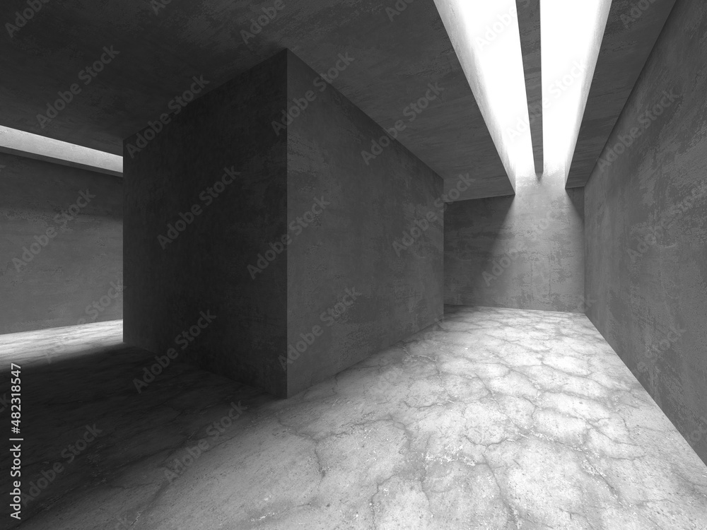 Obraz premium Abstract architecture interior background. Empty concrete room