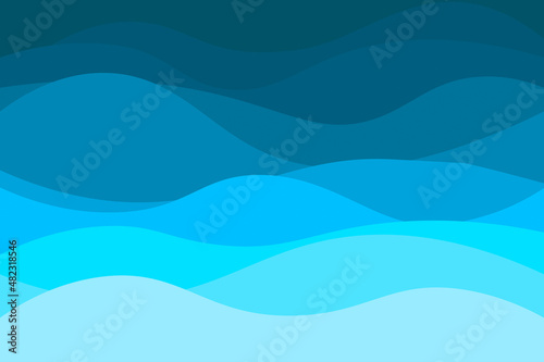 Abstract background of blue and blue color water wave vector illustration
