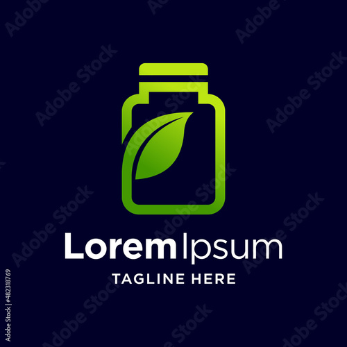 pickles logo with jar concept