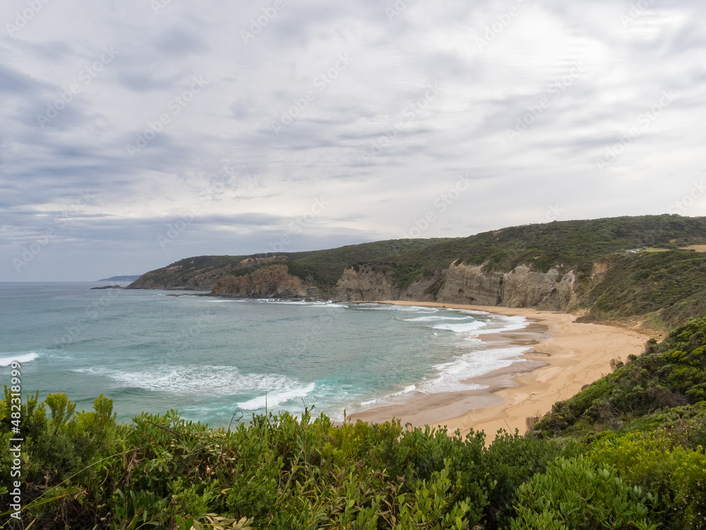 Coastal view from the Castle Cove Lookout on the Great Ocean Walk - Glenaire, Victoria, Australia Coastal view from the Castle Cove Lookout on the Great Ocean Walk - Glenaire, Victoria, Australia