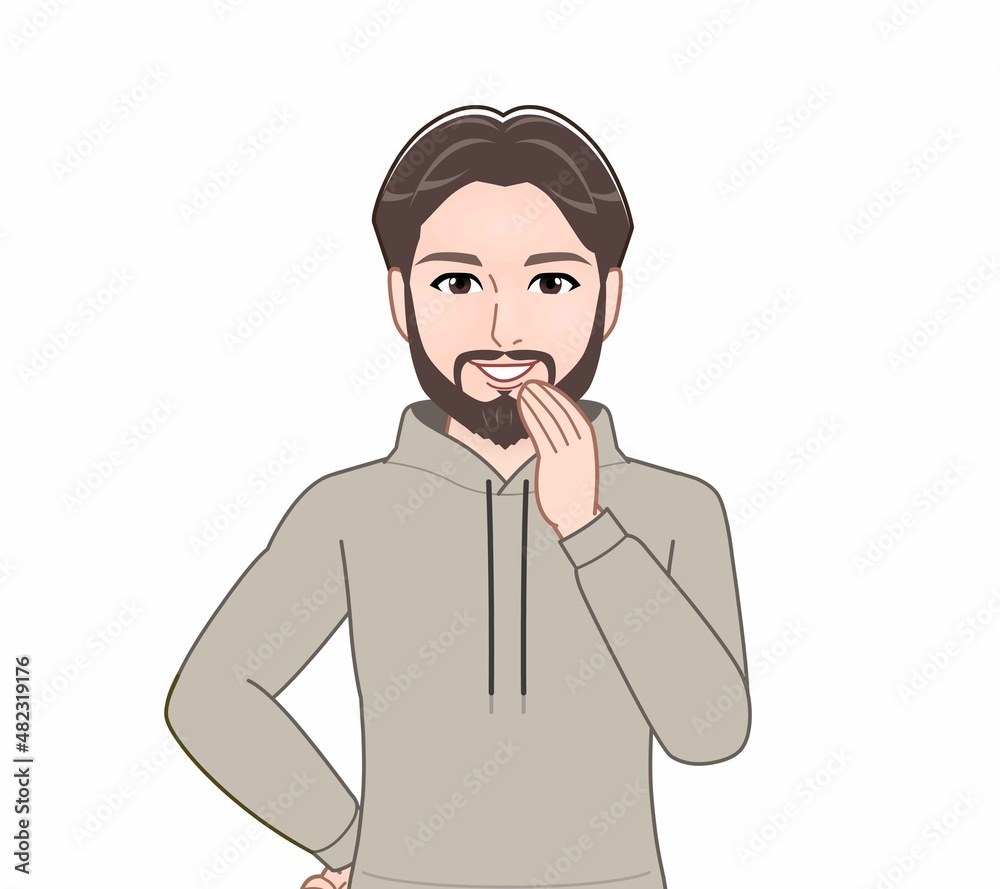 髭の濃い男性 髭の濃い男性