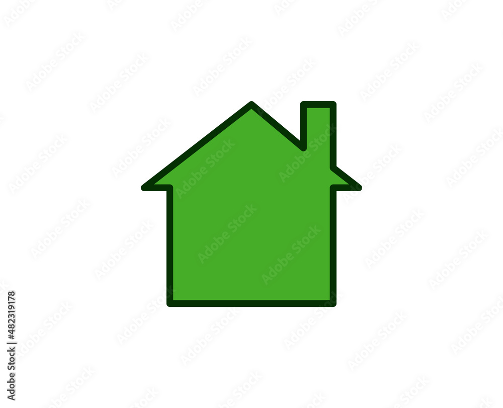 Green house flat icon. Single high quality outline symbol for web design or mobile app. House thin line signs for design logo, visit card, etc. Outline pictogram EPS10 Green house flat icon. Single high quality outline symbol for web design or mobile app. House thin line signs for design logo, visit card, etc. Outline pictogram EPS10
