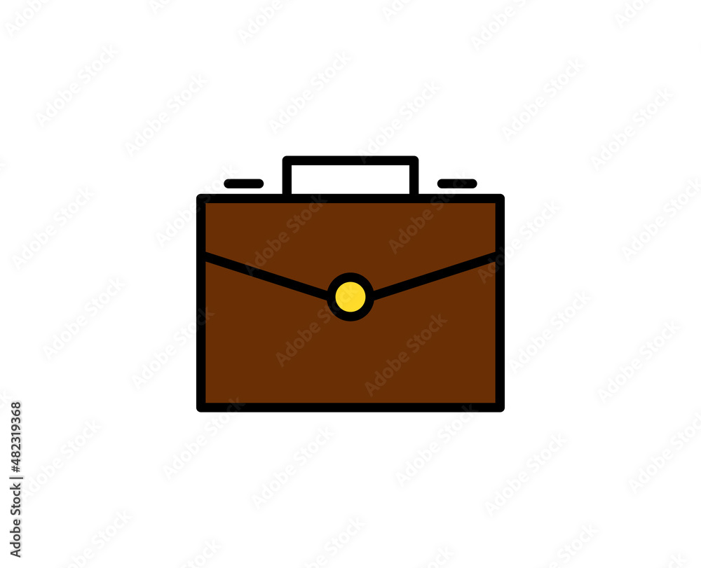 Briefcase line icon. Vector symbol in trendy flat style on white background. Office sing for design. Briefcase line icon. Vector symbol in trendy flat style on white background. Office sing for design.