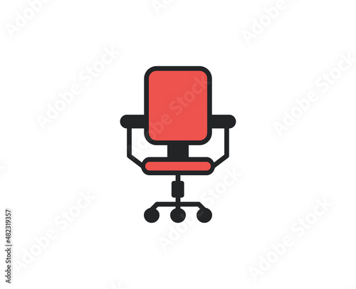 Chair line icon. Vector symbol in trendy flat style on white background. Office sing for design.