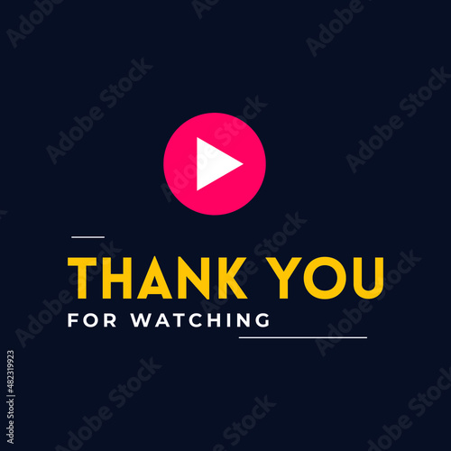 Thank you for watching banner Template 