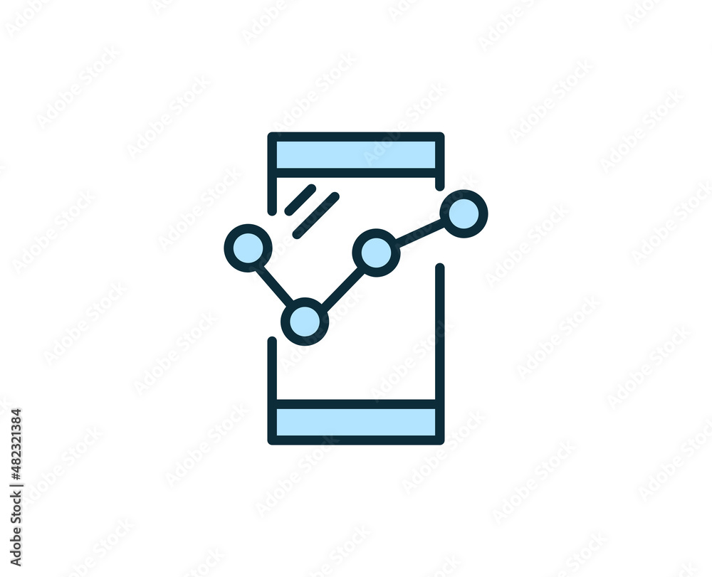 Mobile growth flat icon. Single high quality outline symbol for web design or mobile app. Mobile growth thin line signs for design logo, visit card, etc. Outline pictogram EPS10 Mobile growth flat icon. Single high quality outline symbol for web design or mobile app. Mobile growth thin line signs for design logo, visit card, etc. Outline pictogram EPS10