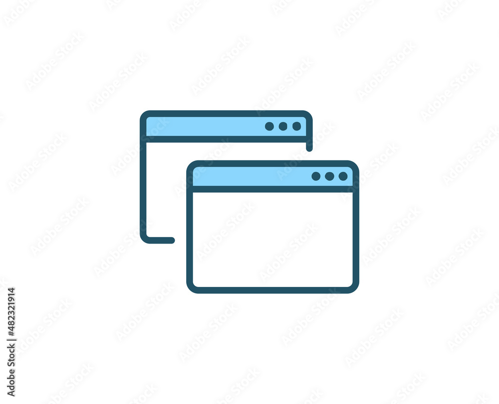 Web page premium line icon. Simple high quality pictogram. Modern outline style icons. Stroke vector illustration on a white background. Web page premium line icon. Simple high quality pictogram. Modern outline style icons. Stroke vector illustration on a white background.