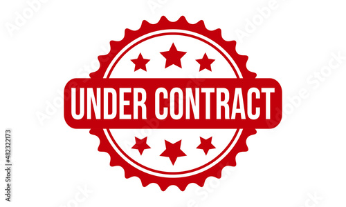 Under Contract Rubber Stamp. Under Contract Grunge Stamp Seal Vector Illustration
