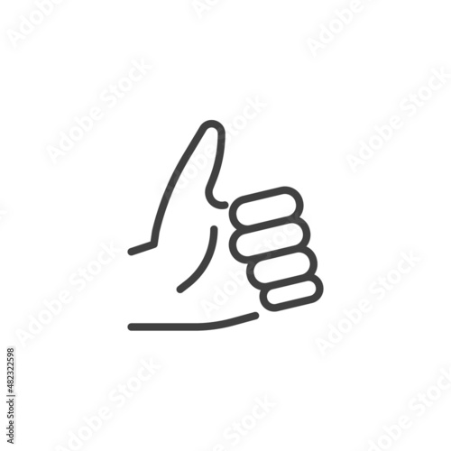 Good job gesture line icon