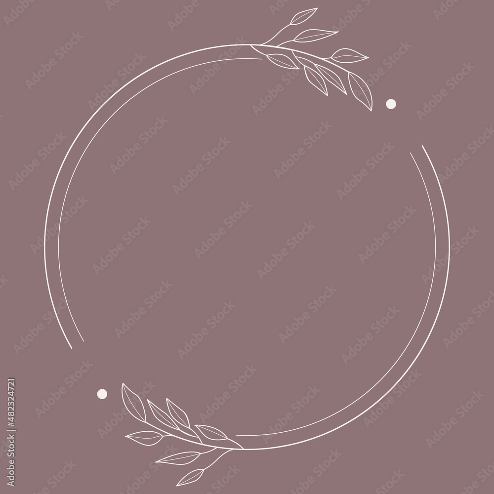 Floral Wreath branch in hand drawn style. Floral circle brown and white frame of twigs, leaves and flowers. Frames for the Valentine's day, wedding decor, logo and identity template. Floral Wreath branch in hand drawn style. Floral circle brown and white frame of twigs, leaves and flowers. Frames for the Valentine's day, wedding decor, logo and identity template.