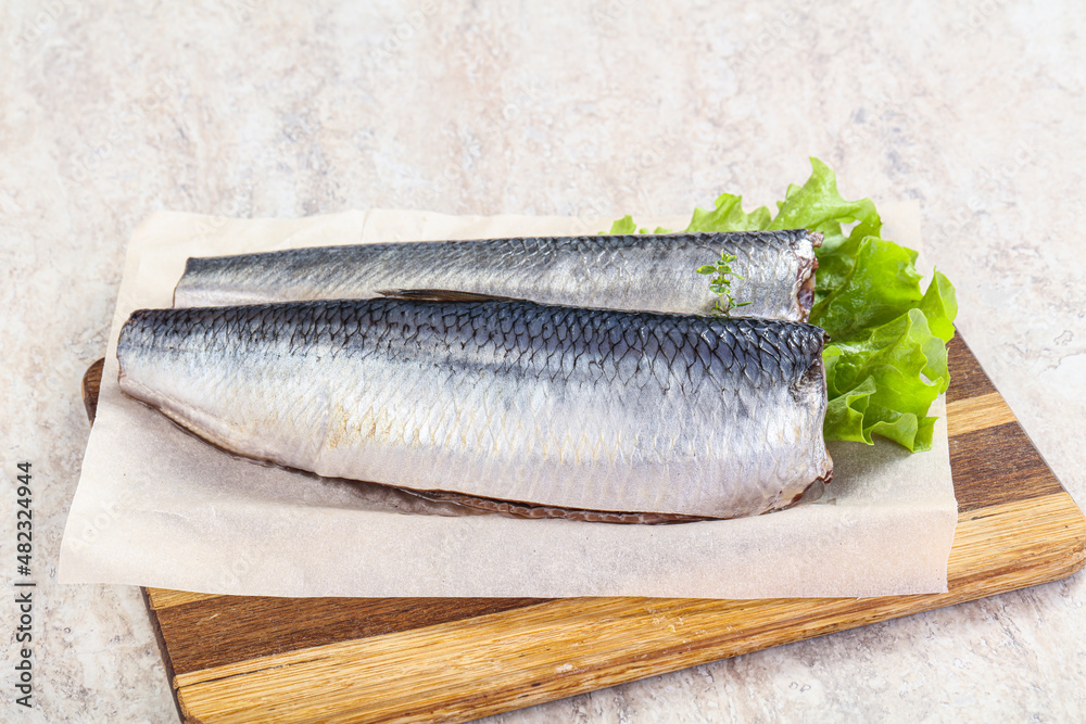 Herring fillet with skin for cooking Herring fillet with skin for cooking