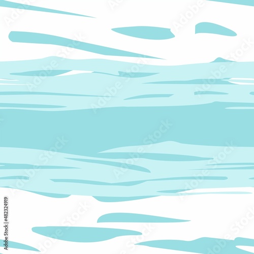 Vector blue and white background. Sea depth illustration. Liquid, ocean, water, sea, waves.