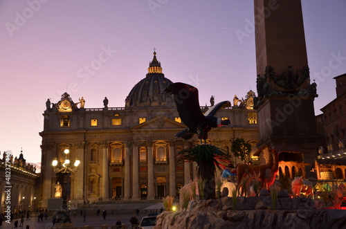 Photos taken during a stroll in the beautiful centre of the ancient city of Rome while passing the Vatican's colonnade and admiring the imposing, majestic Saint Peter