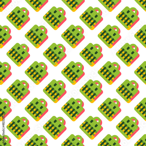 Seamless pattern with the shopping bag
